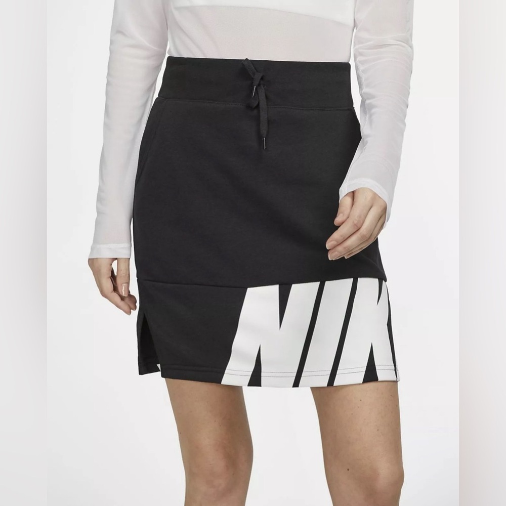 Nike Sportswear Skirt French Terry Big Nike Air Logo Wrapped Girls Large - Picture 2 of 10